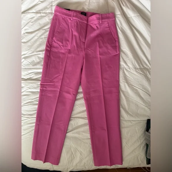 J. Crew 2pc Pink Pantsuit with Notched Lapels and Relaxed Fit - Picture 3 of 5